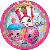 Set 8 Platos Shopkins 7pulgadas para cumpleaños